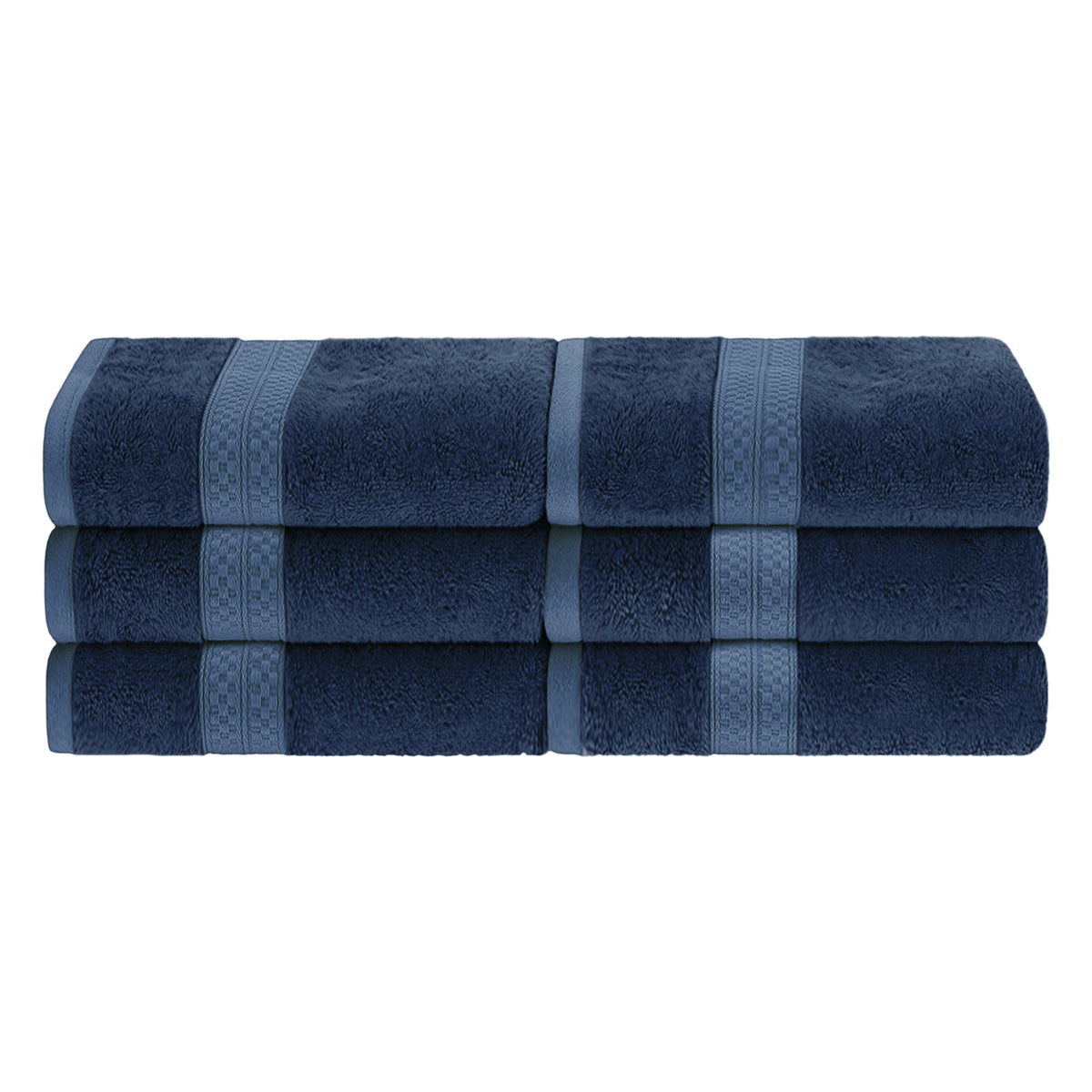 Rayon from Bamboo Ultra-Plush Heavyweight 6-Piece Hand Towel Set - River Blue