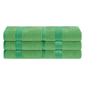 Rayon from Bamboo Ultra-Plush Heavyweight 6-Piece Hand Towel Set - Spring Green