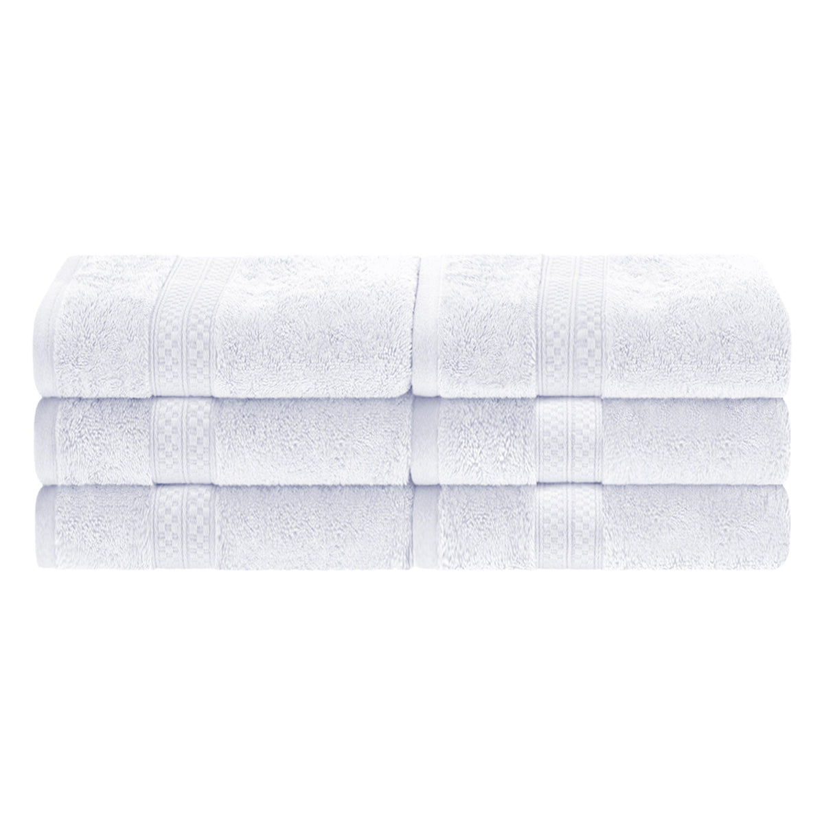  Rayon from Bamboo Ultra-Plush Heavyweight 6-Piece Hand Towel Set- White