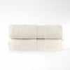 Modern Organic Solid 650 GSM 6- Pieces Bath Sheet Set - Ivory