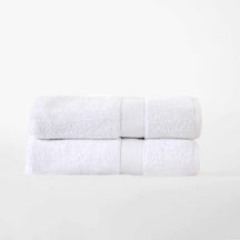 Modern Organic Solid 650 GSM 6- Pieces Bath Sheet Set - White