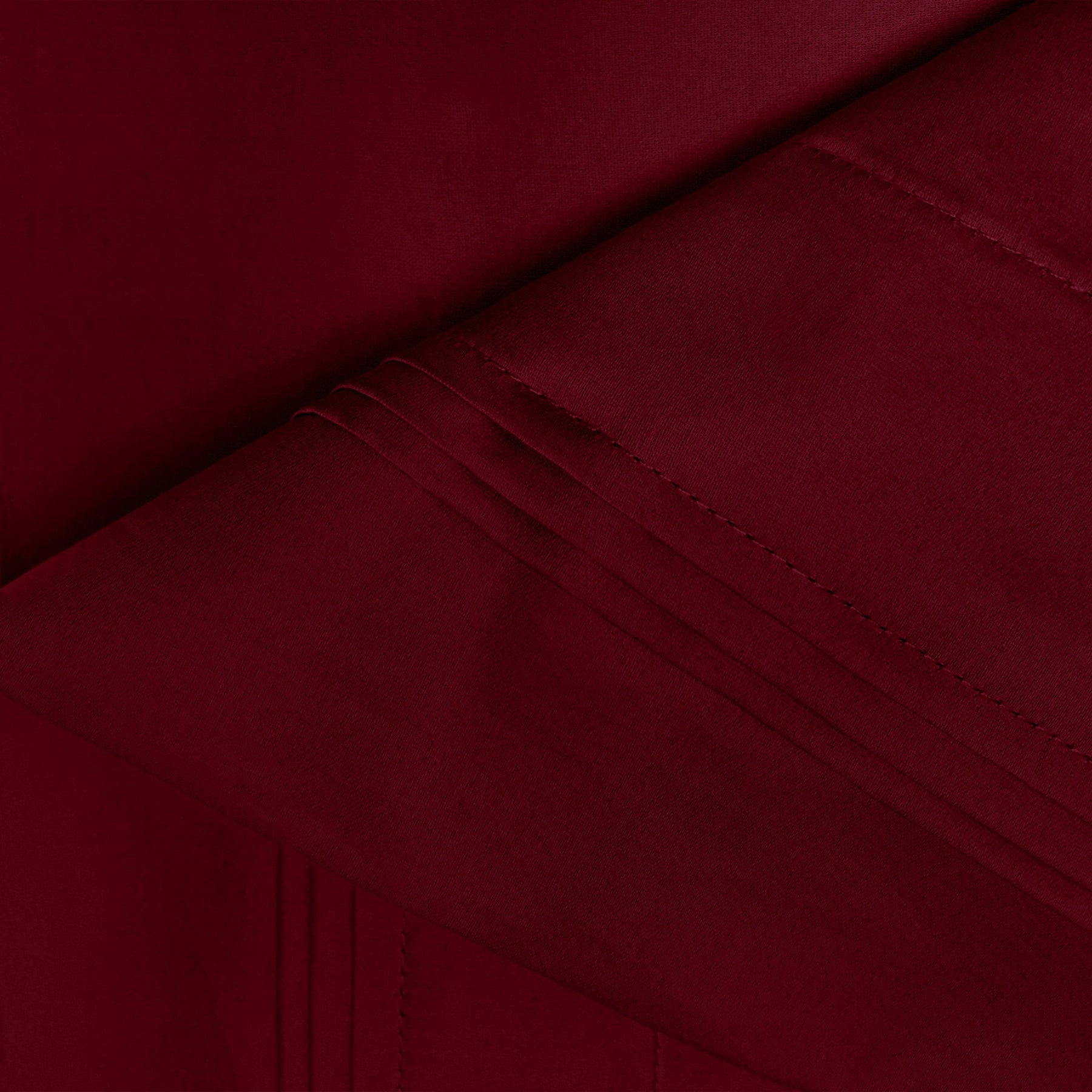 Premium 650 Thread Count Egyptian Cotton Solid Pillowcase Set -  Burgundy