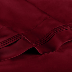 Premium 650 Thread Count Egyptian Cotton Solid Pillowcase Set - Burgundy