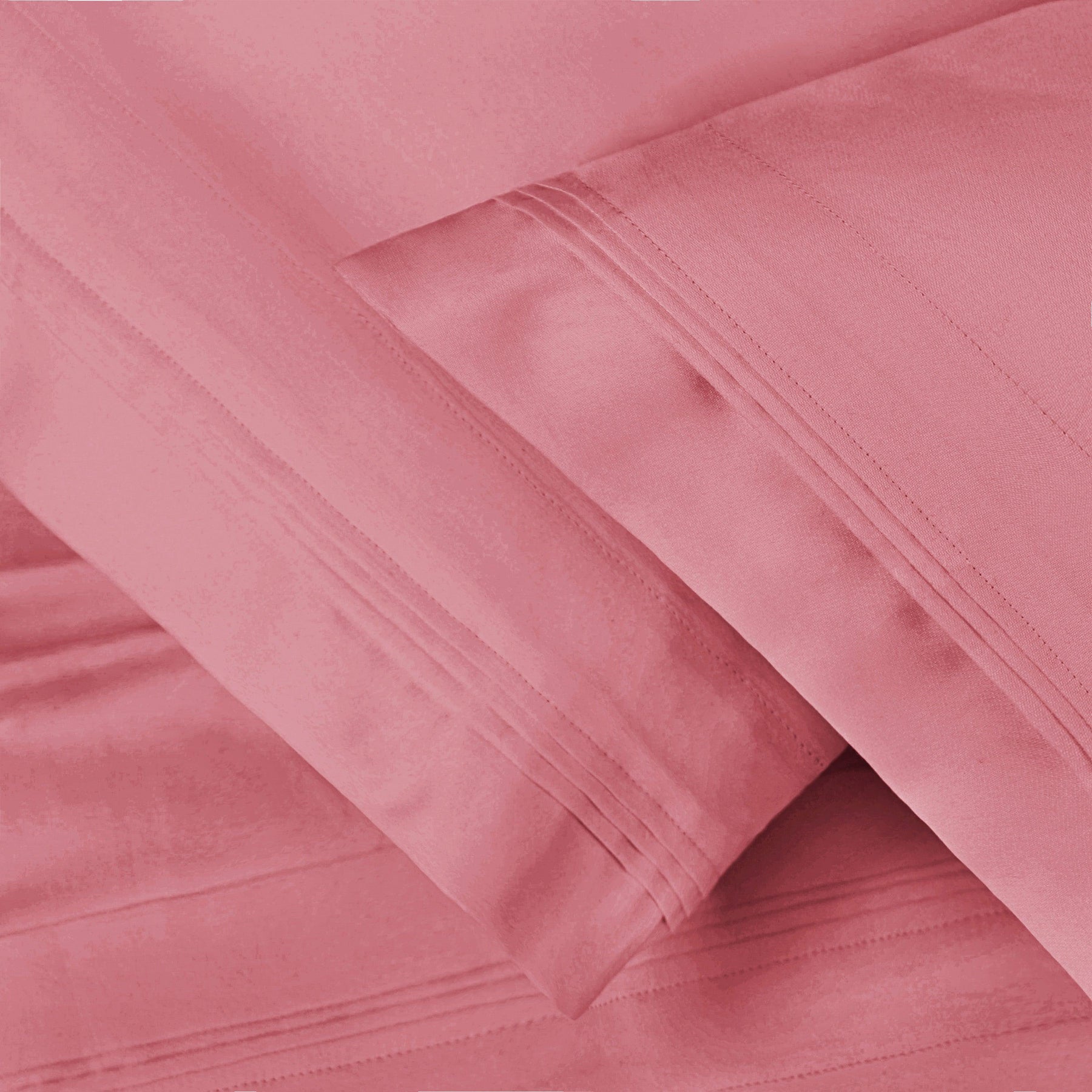 Premium 650 Thread Count Egyptian Cotton Solid Pillowcase Set - Blush