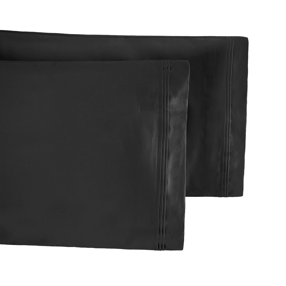 Premium 650 Thread Count Egyptian Cotton Solid Pillowcase Set - Black