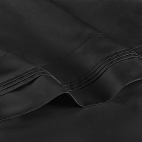 Premium 650 Thread Count Egyptian Cotton Solid Pillowcase Set - Black