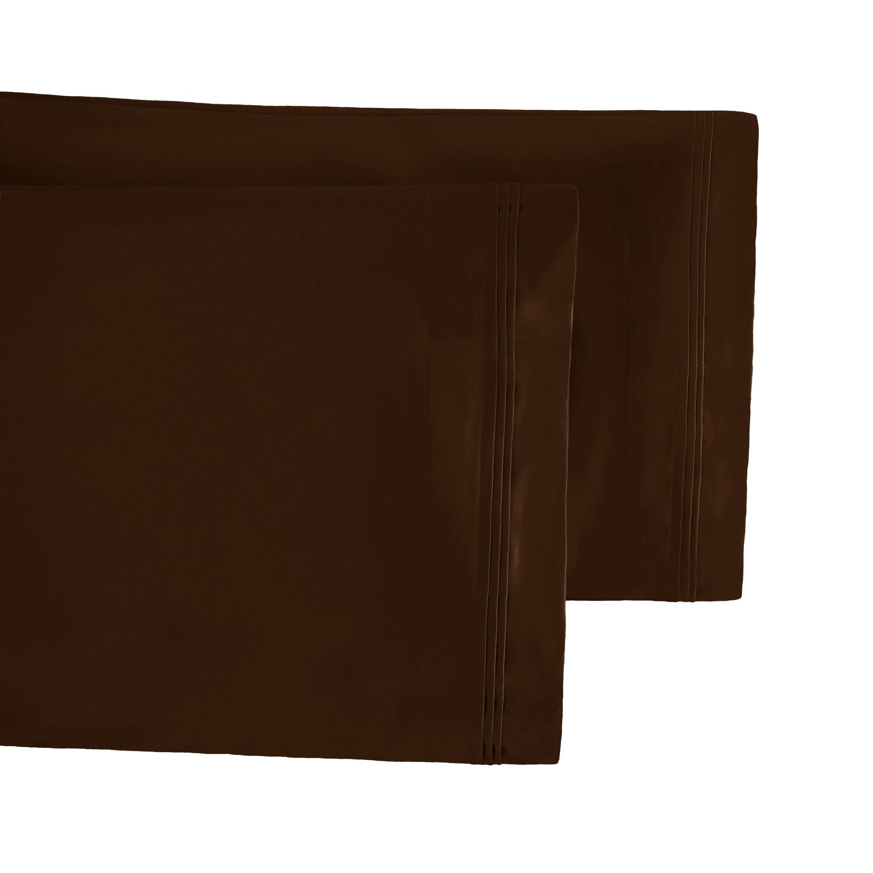 Premium 650 Thread Count Egyptian Cotton Solid Pillowcase Set - Chocolate