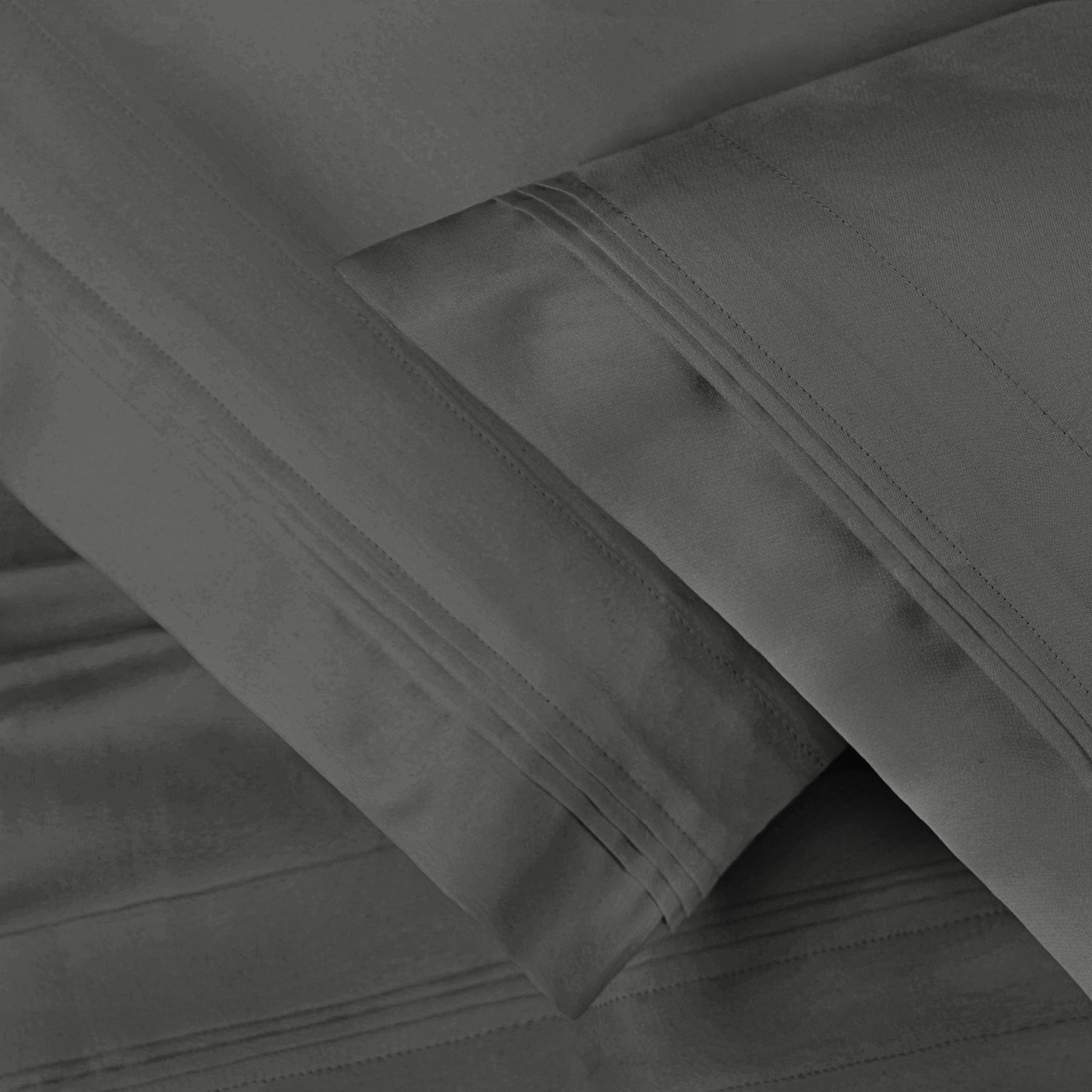 Premium 650 Thread Count Egyptian Cotton Solid Pillowcase Set - Grey