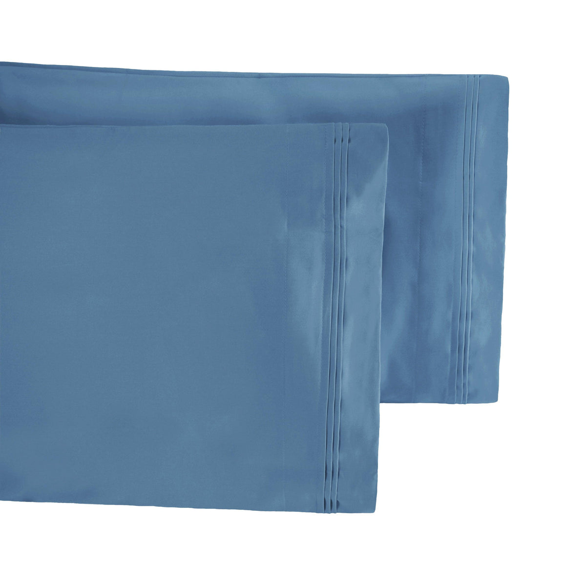 Premium 650 Thread Count Egyptian Cotton Solid Pillowcase Set - Medium Blue