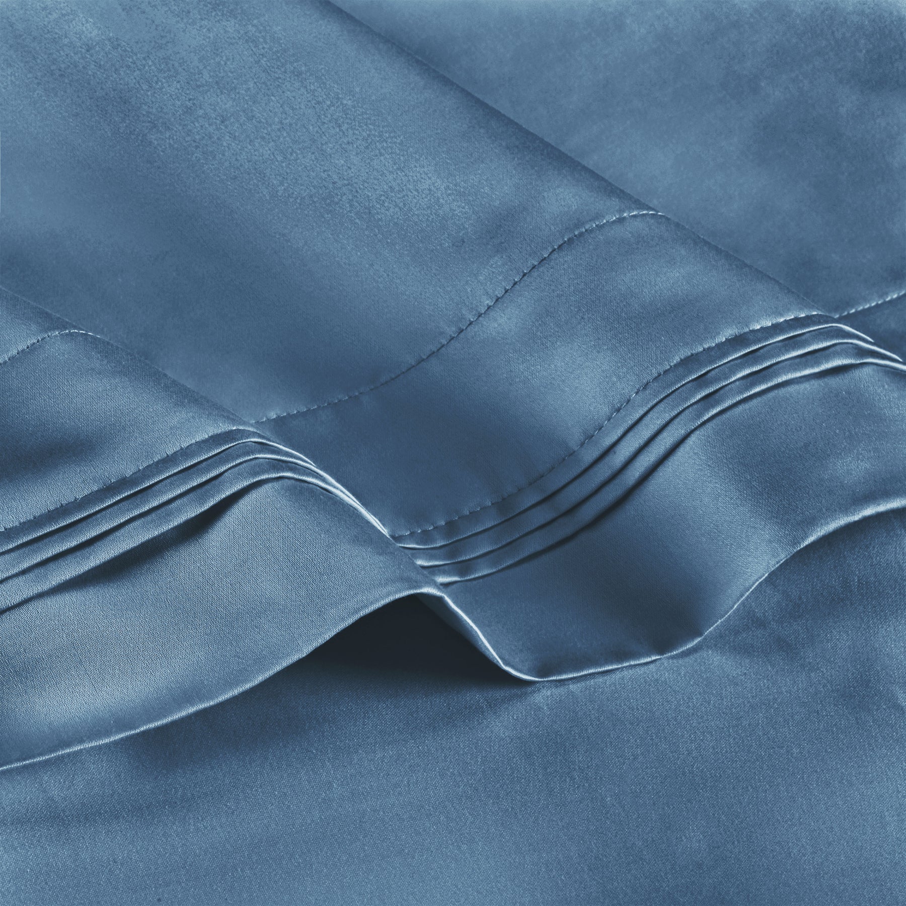 Premium 650 Thread Count Egyptian Cotton Solid Pillowcase Set -  Medium Blue