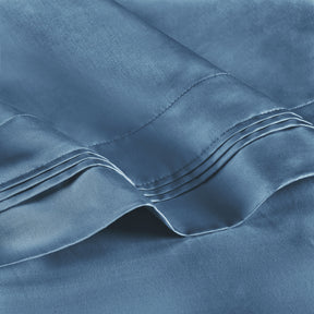 Premium 650 Thread Count Egyptian Cotton Solid Pillowcase Set -  Medium Blue