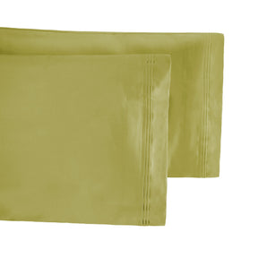 Premium 650 Thread Count Egyptian Cotton Solid Pillowcase Set - Olive Green