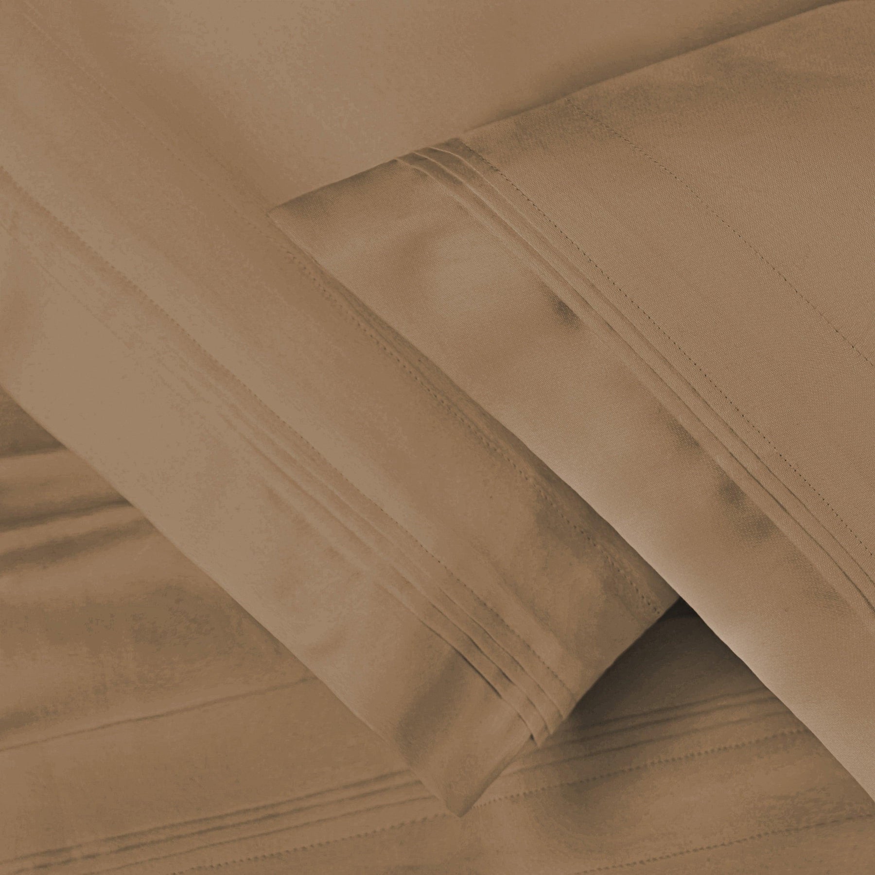 Premium 650 Thread Count Egyptian Cotton Solid Pillowcase Set - Taupe