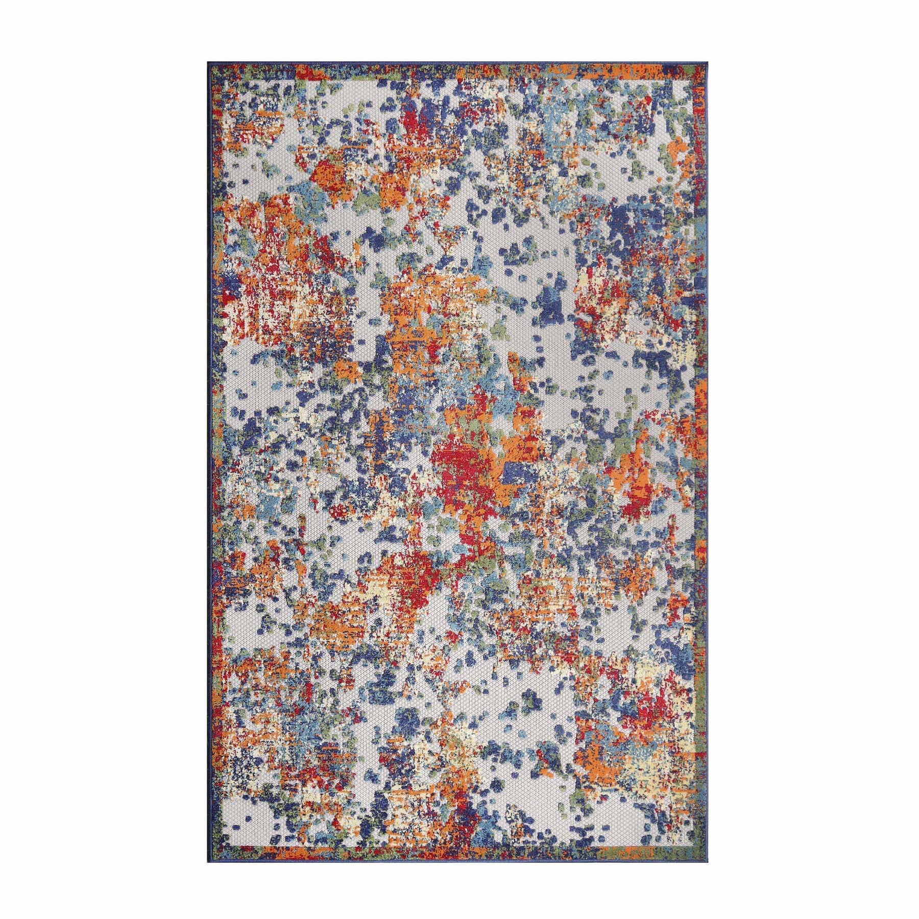 Modern Abstract Splatter Indoor/ Outdoor Area Rug-Rugs by Superior-Home City Inc