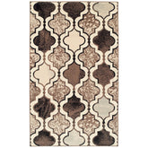 Superior Viking Contemporary Geometric Trellis Non-Slip Washable Area Rug - Ivory