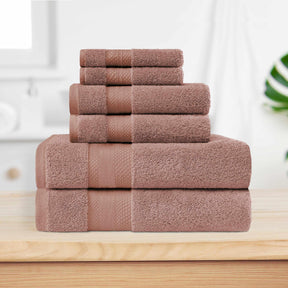  Superior Premium Turkish Cotton Assorted 6-Piece Towel Set - Taupe