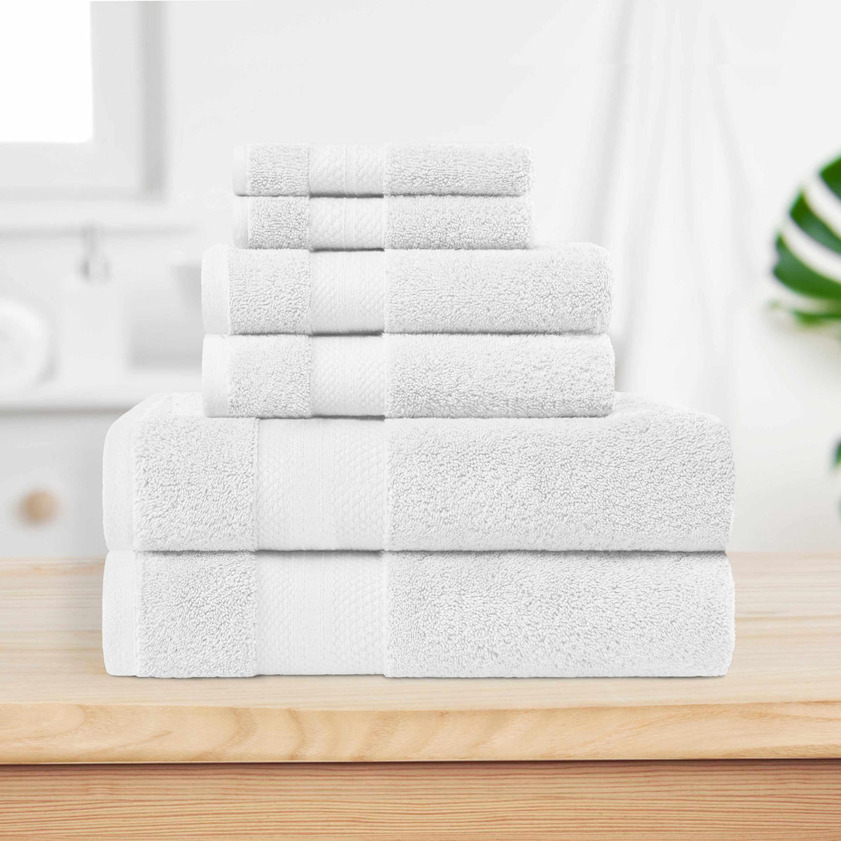Turkish Cotton Heavyweight 6 Piece Bath Towel Set-Towel Set by Superior-Home City Inc