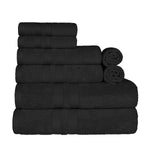 Ultra-Soft Cotton Absorbent Quick-Drying Solid 8 Piece Towel Set - Towel Set by Superior