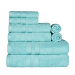 Ultra-Soft Cotton Absorbent Quick-Drying Solid 8 Piece Towel Set - Towel Set by Superior