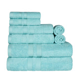 Ultra-Soft Cotton Absorbent Quick-Drying Solid 8 Piece Towel Set - Towel Set by Superior
