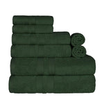 Ultra-Soft Cotton Absorbent Quick-Drying Solid 8 Piece Towel Set - Towel Set by Superior
