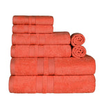 Ultra-Soft Cotton Absorbent Quick-Drying Solid 8 Piece Towel Set - Towel Set by Superior