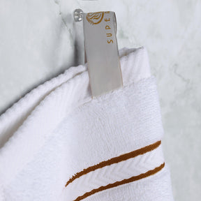  Turkish Cotton Heavyweight Ultra-Plush 6 Piece Bath Towel Set - White-Toast