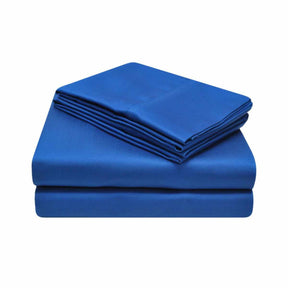 Superior 900-Thread Count Cotton Solid Ultra-Soft Premium Deep Pocket Sheet Set - Navy Blue 