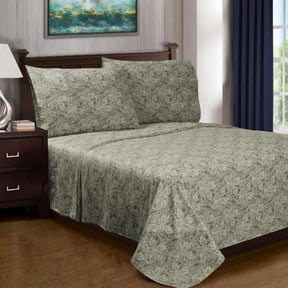 Alderwood 300-Thread Count Cotton Decorative Paisley Sheet Set-Sheet Set by Superior-Home City Inc