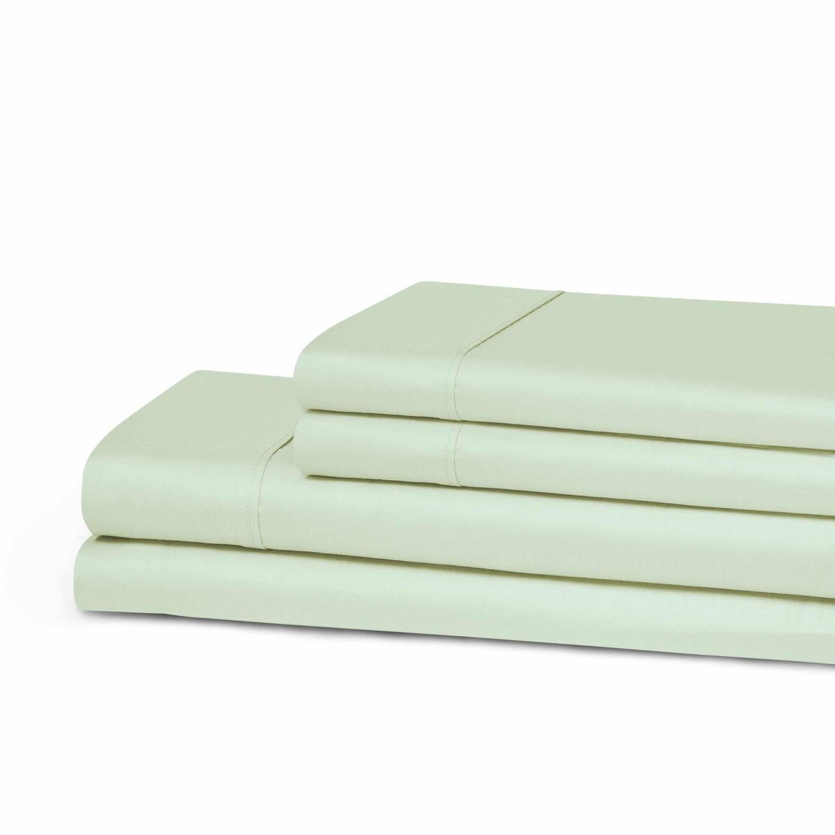 Superior 300 Thread Count Cotton Breathable Deep Pocket Solid Bed Sheet Set - Mint