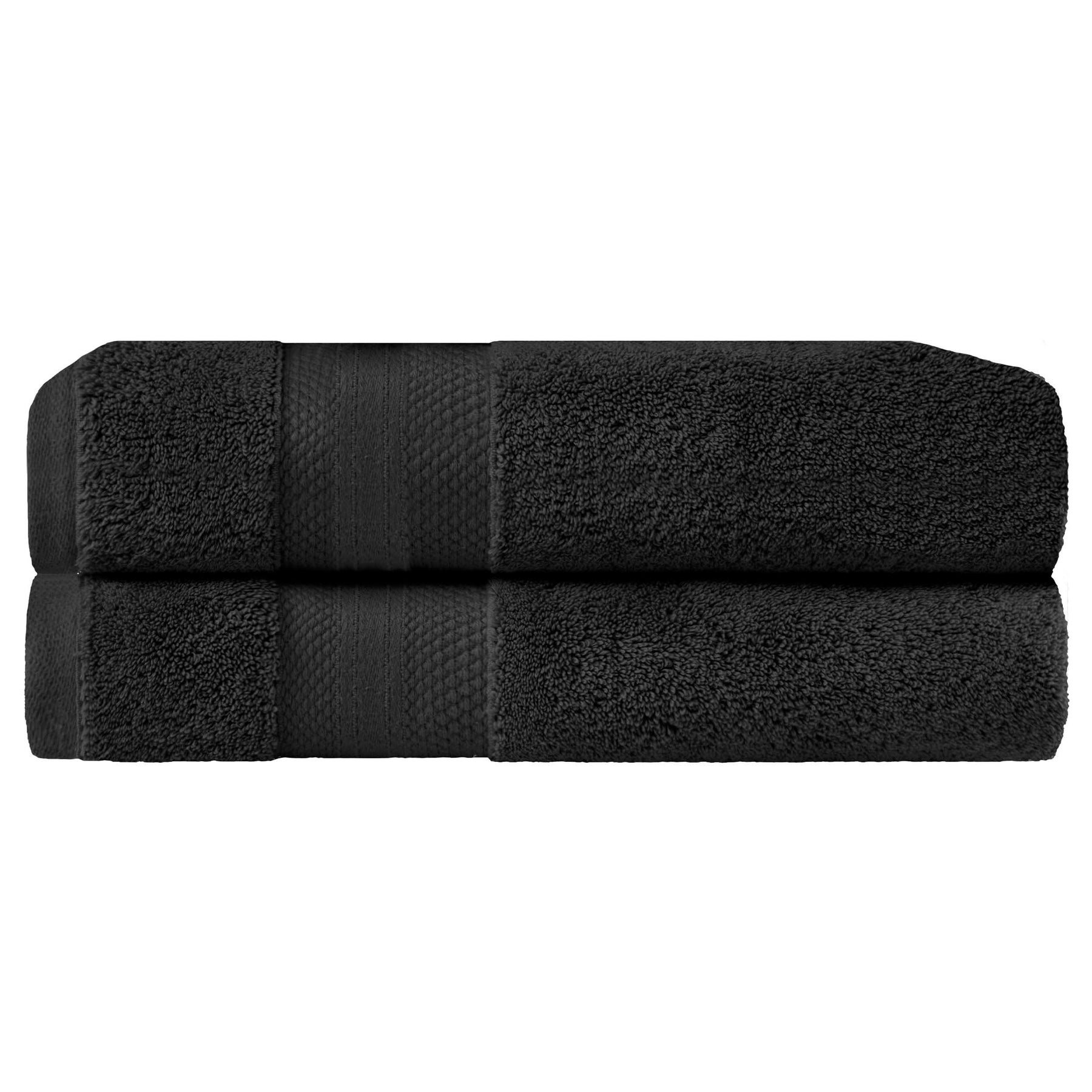 Superior Premium Turkish-Cotton Assorted Towel Set - Black