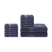 Ultra-Soft Hypoallergenic Rayon from Bamboo Cotton Blend Bath and Face Towel Set - Royal Blue
