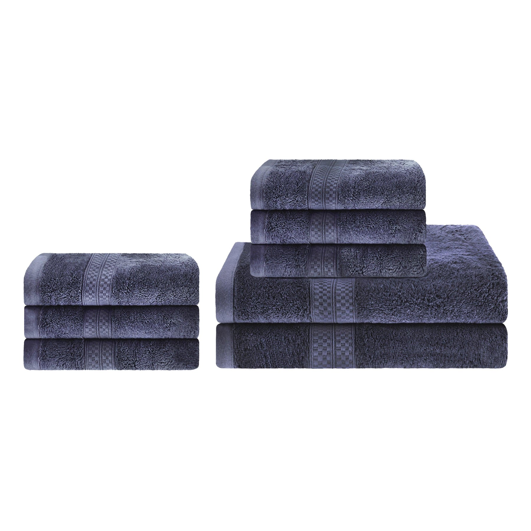 Ultra-Soft Hypoallergenic Rayon from Bamboo Cotton Blend Bath and Hand Towel Set - Royal Blue