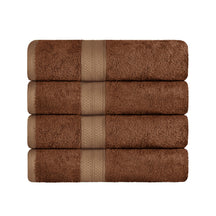  Ultra-Soft Hypoallergenic Rayon from Bamboo Cotton Blend Assorted Bath Towel Set - Cocoa
