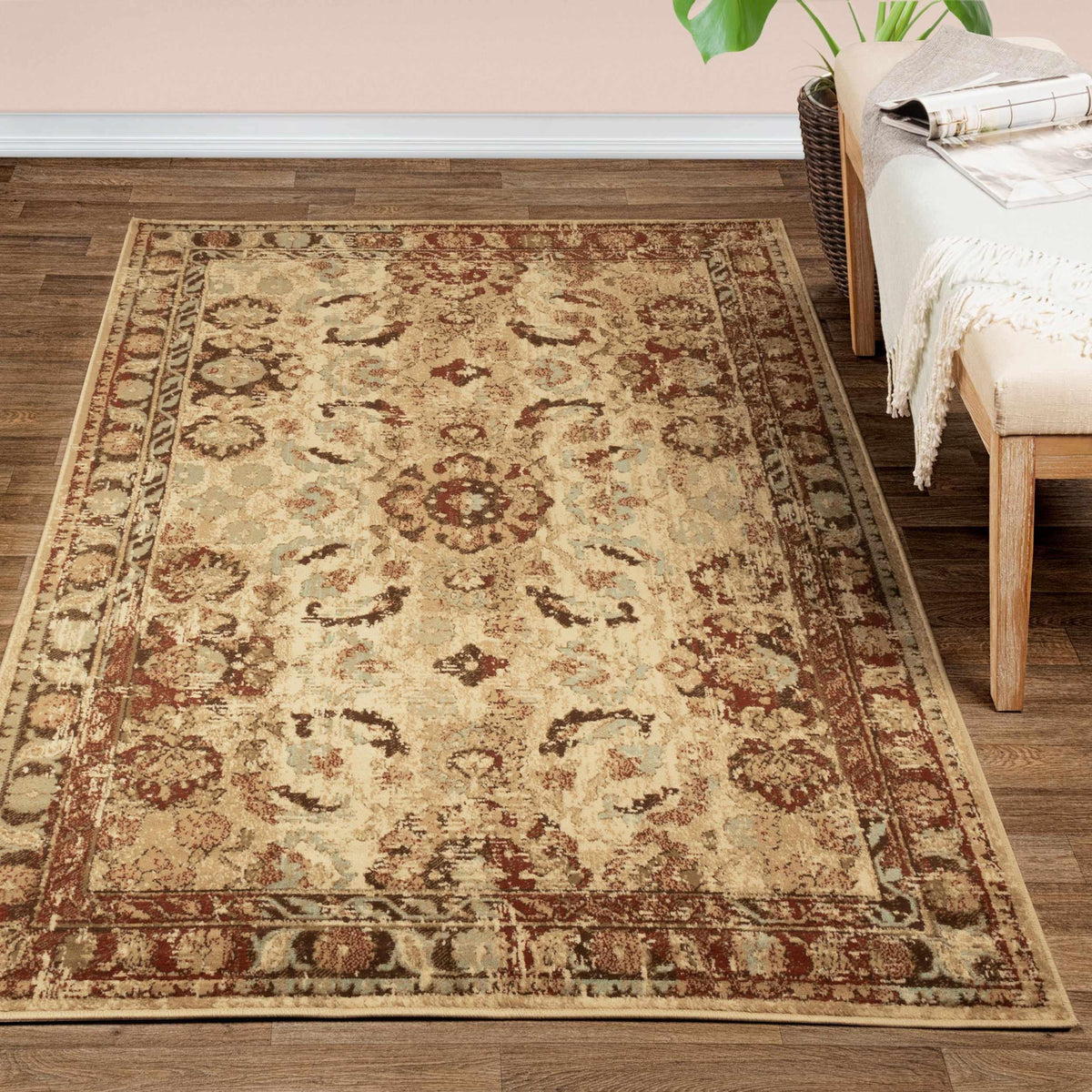  Superior Bennett Vintage Inspired Persian Faux Distressed Indoor Area Rug or Runner 