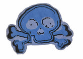 Blue Skull Cotton Kids Mat Rug-Rugs by Superior-Home City Inc