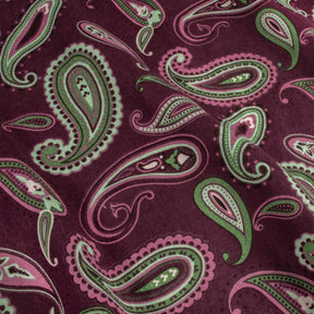 Superior Brushed Cotton Flannel Reversible Paisley Duvet Cover Set - Purple