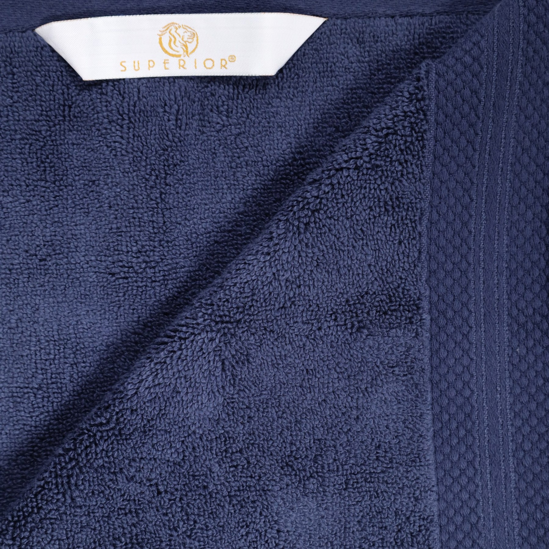 Superior Premium Turkish-Cotton Assorted Towel Set - Crown Blue'