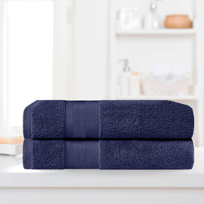 Superior Premium Turkish-Cotton Assorted Towel Set - Crown Blue