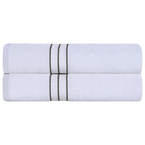 Ultra Plush Turkish Cotton Super Absorbent Solid 2-Piece Bath Sheet Set - Charcoal