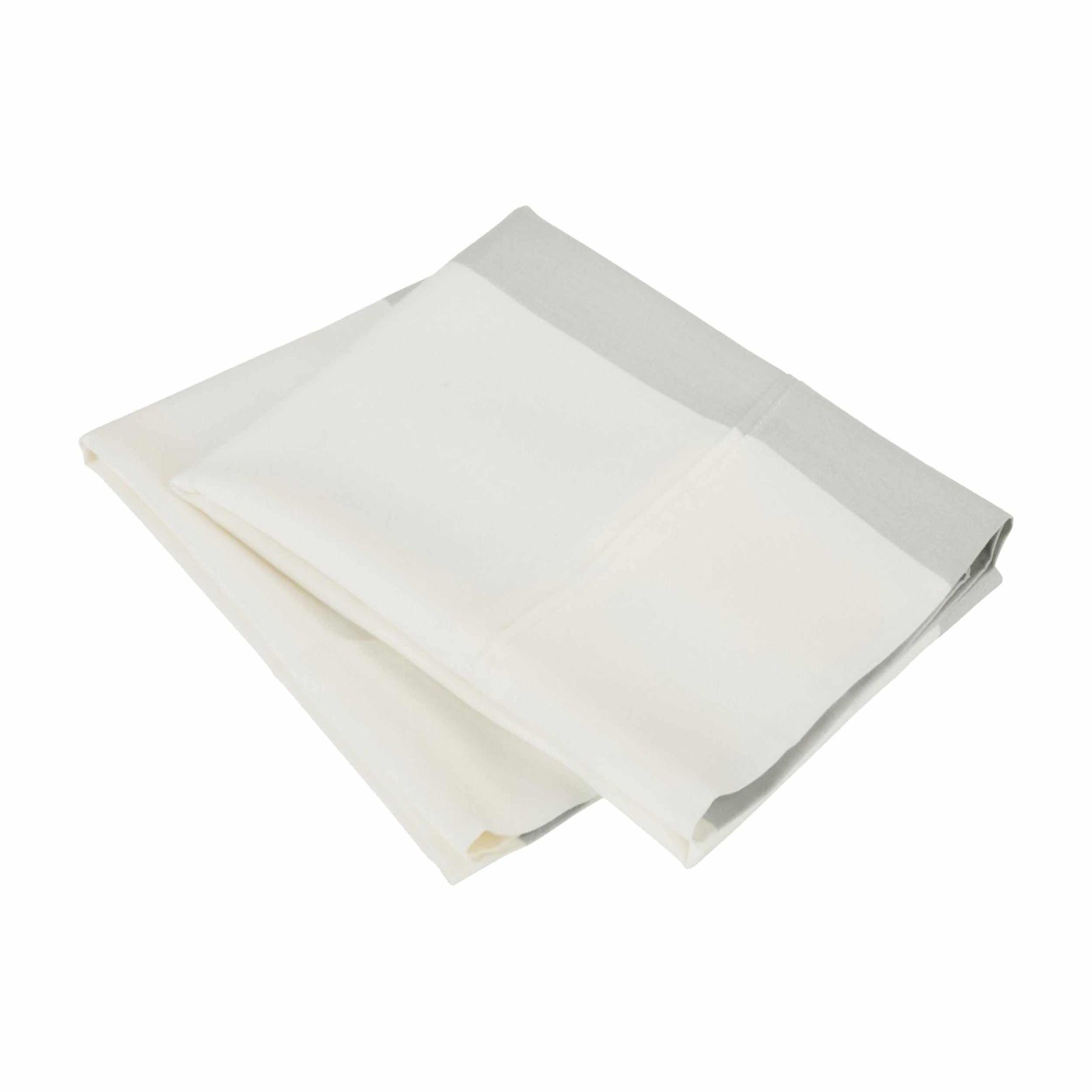 Cabana Stripe Cotton Blend 2-Piece Pillowcase Set - White