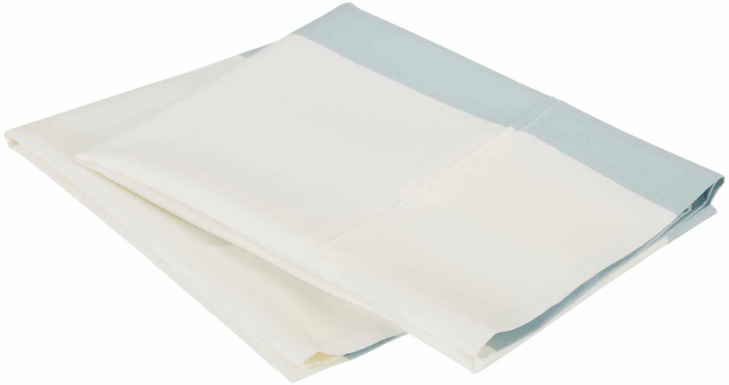 Cabana Stripe Wrinkle Resistant Cotton Blend Pillowcase Set of 2 - Light Blue