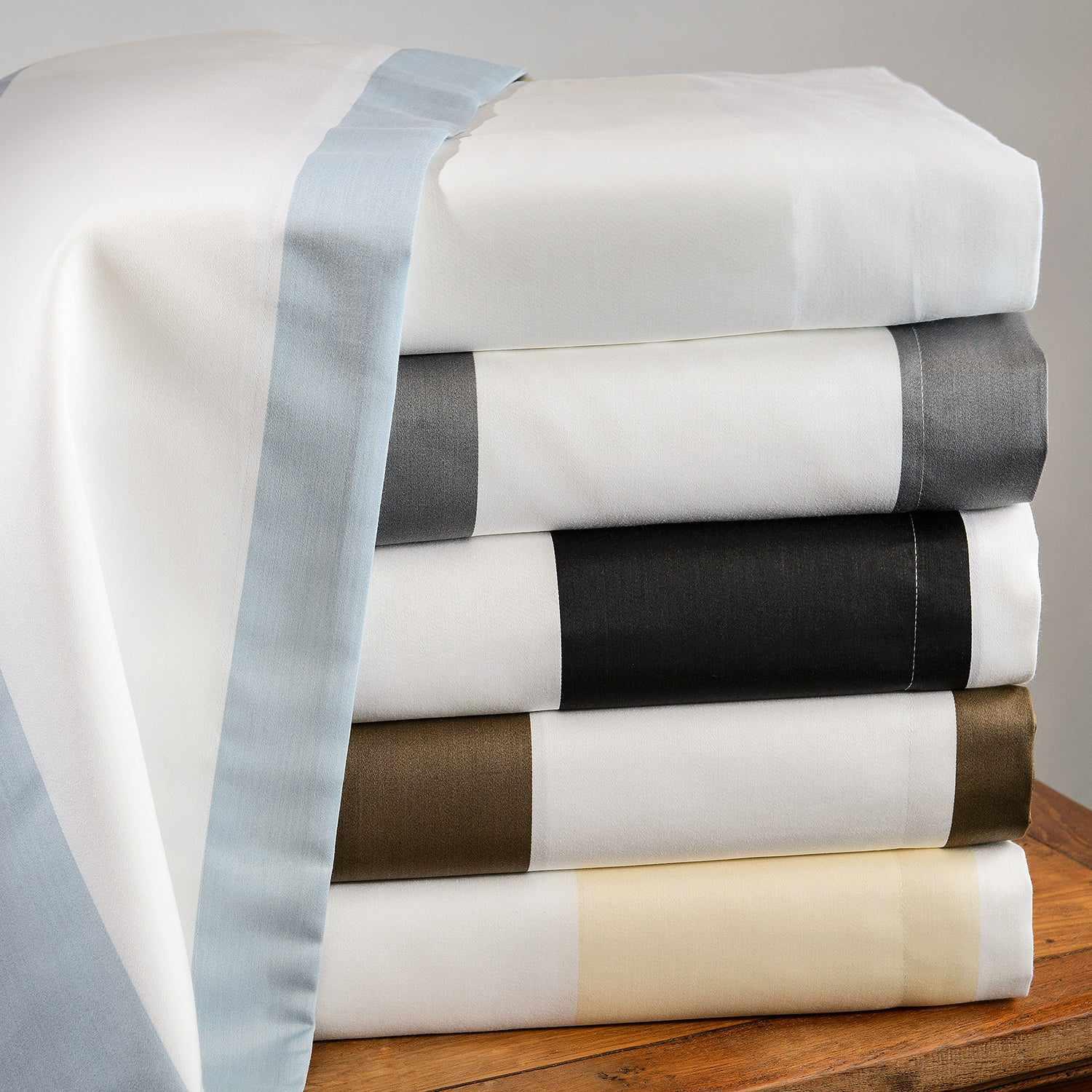  Superior Cabana Stripe Wrinkle Resistant Cotton Blend Pillowcase Set of 2 - White