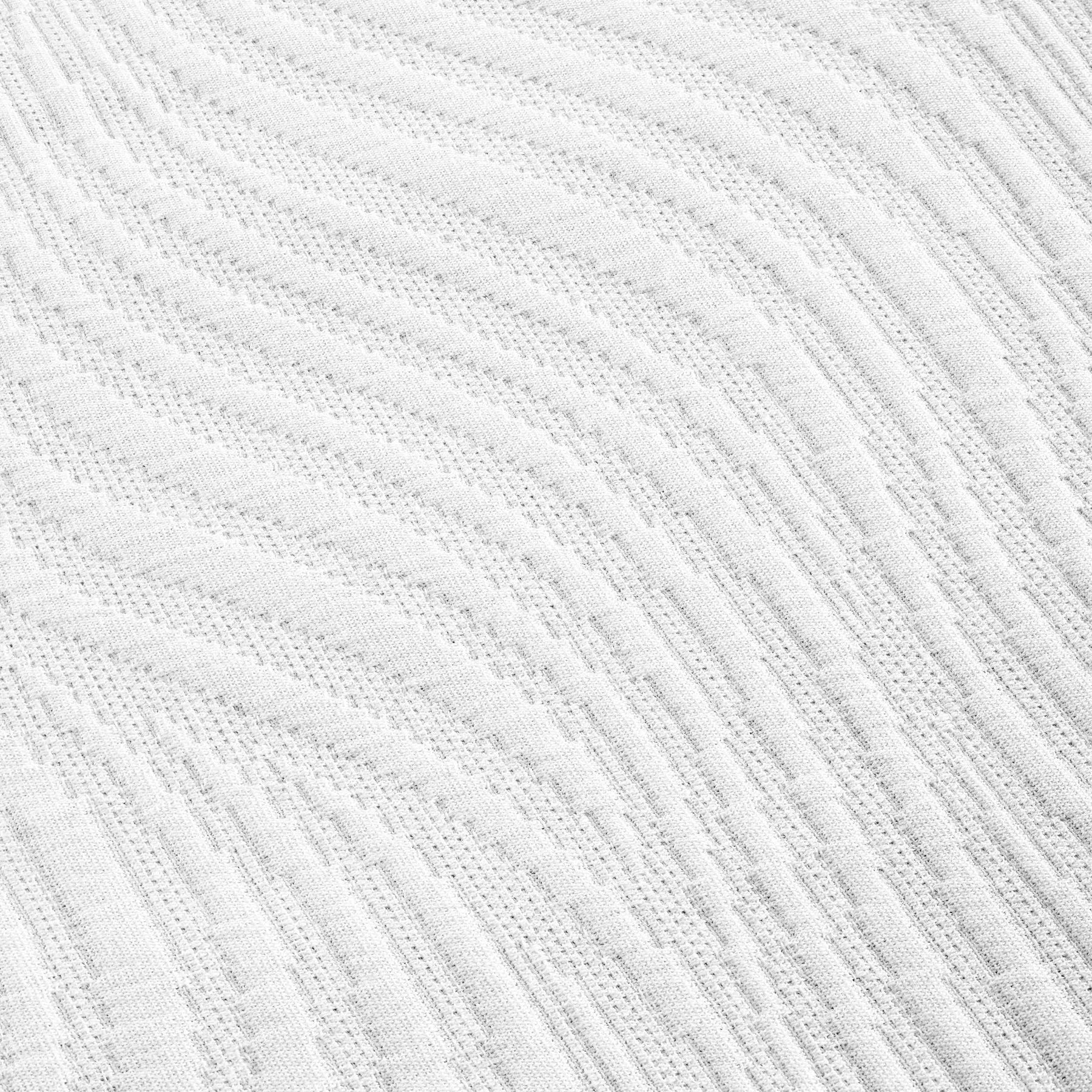 Cascade Cotton Jacquard Matelasse 3-Piece Bedspread Set - White