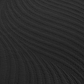 Cascade Cotton Jacquard Matelasse 3-Piece Bedspread Set - Black