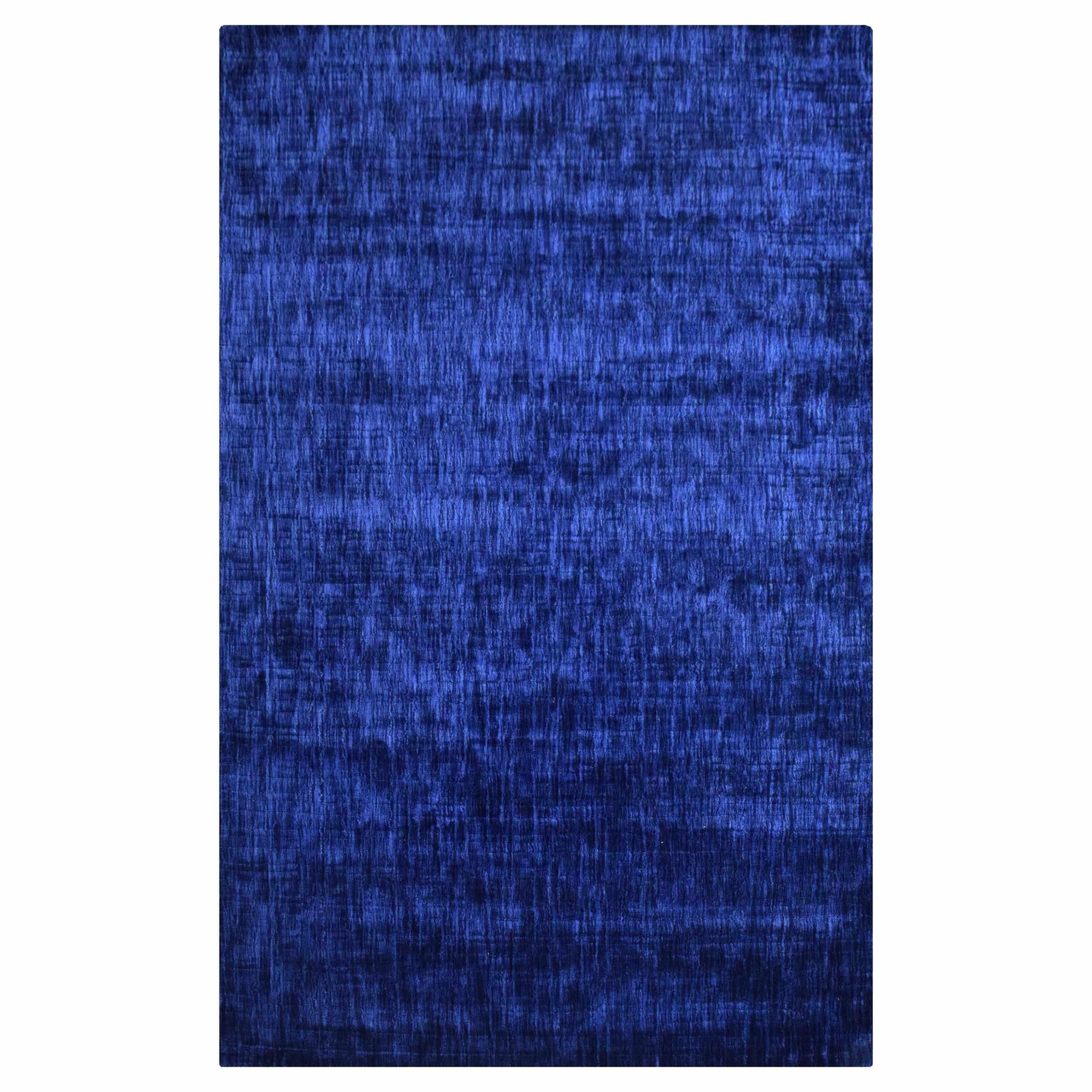 Superior Chalkboard Hand-Woven Viscose Modern Abstract Indoor Area Rug, 5 ft. x 8 ft - Navy Blue