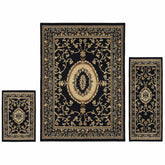 Clementina Traditional Medallion 3-Piece Area Rug Set-Rugs by Superior-Home City Inc