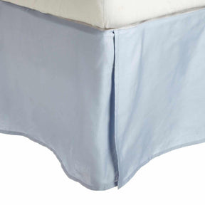 Cotton 15 Inch Drop Bed Skirt - Sky Blue