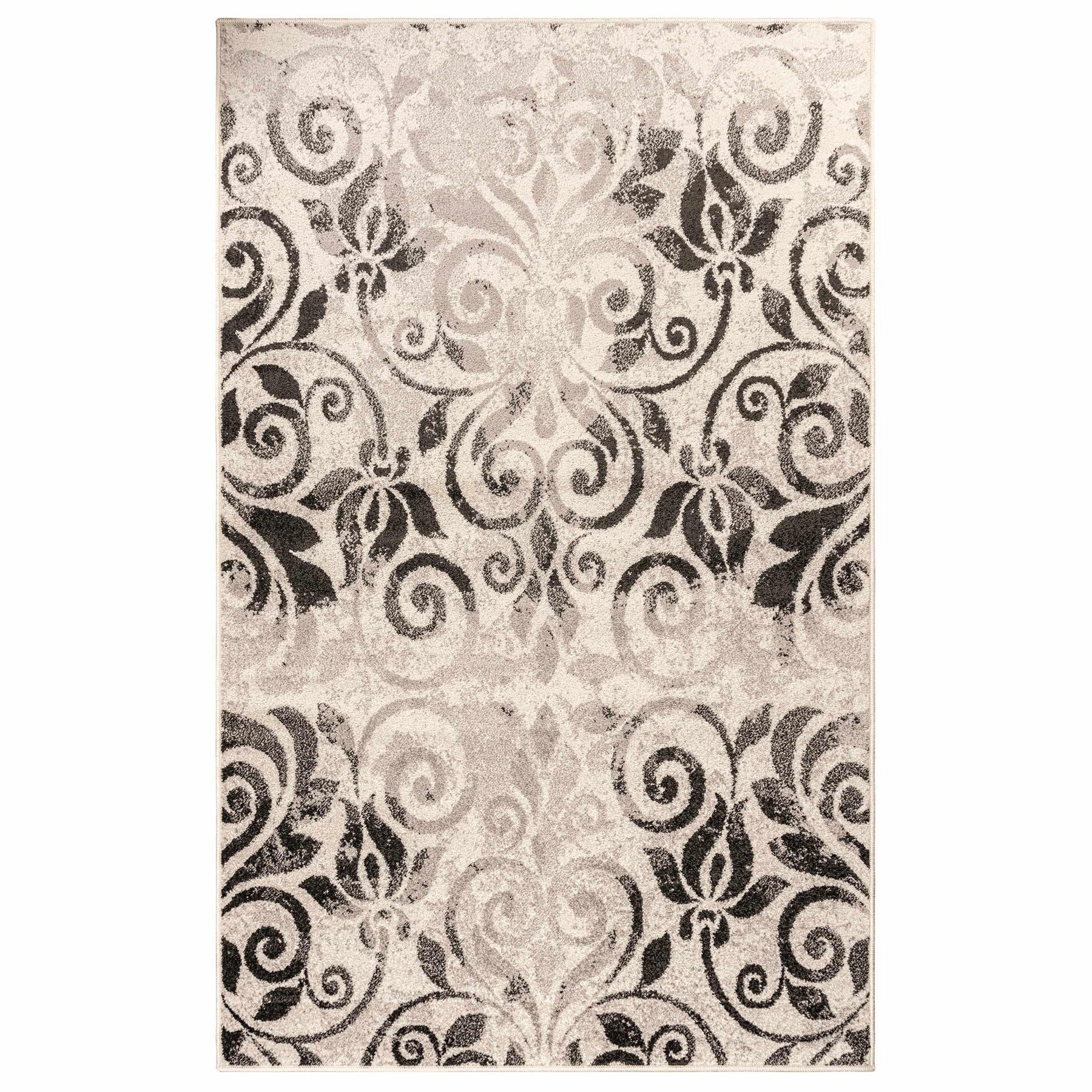 Cuenlino Distressed Damask Transitional Area Rug Or Runner 