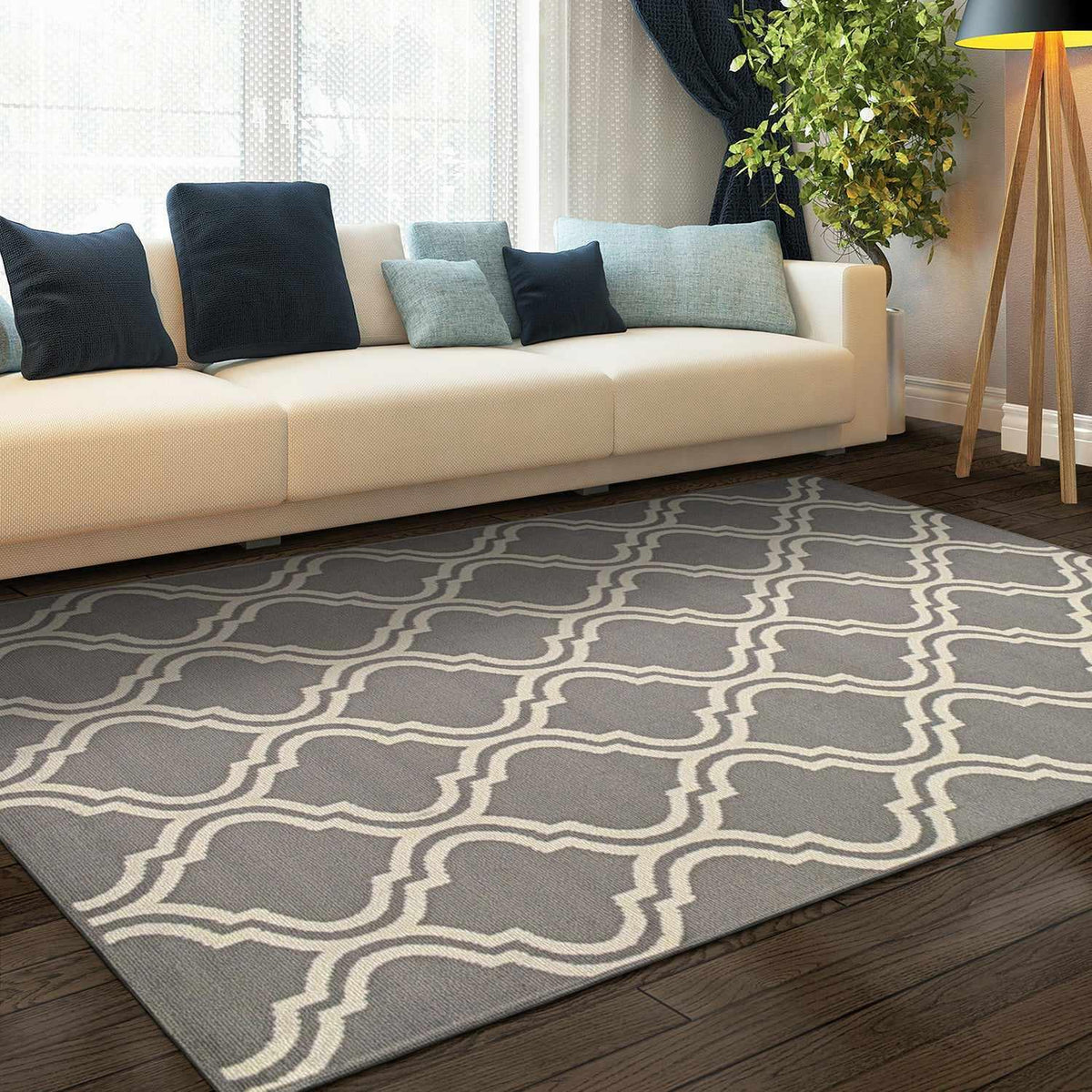 Double Moroccan Trellis Area Rug-Rugs by Superior-Home City Inc